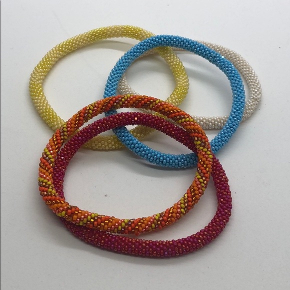 Roll On Bead Bracelet, set of 5 - Picture 8 of 9